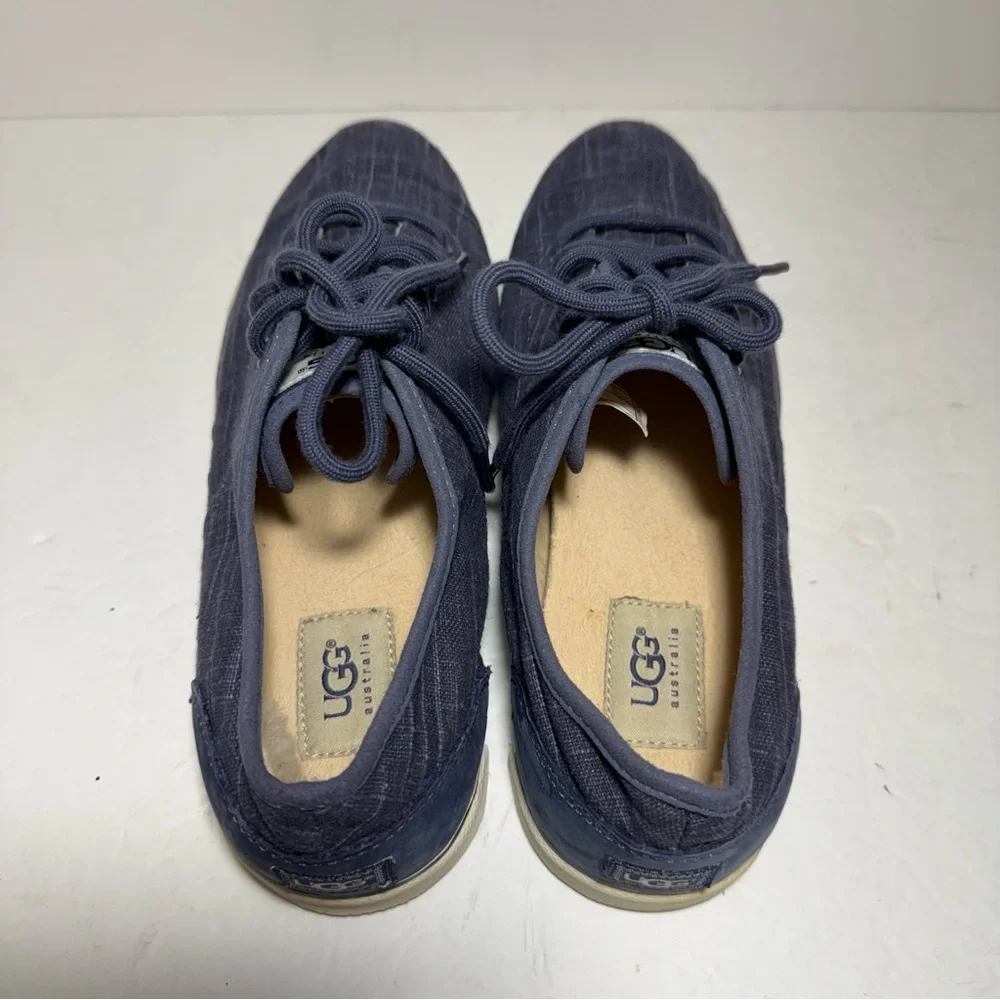 UGG HALLY LOW TOP FASHION SNEAKERS -NIGHT BLUE CANVAS WOMEN'S SZ US 10